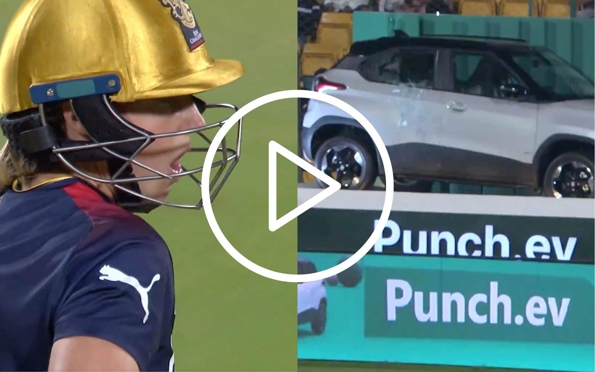 [Watch] Ellyse Perry 'Destroys' Car Window At Chinnaswamy With A Monstrous Six